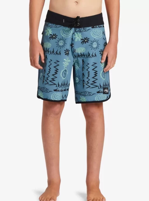 Boys Quiksilver Shorts | Boy'S 8-16 Surfsilk Radical Scallop 16 Boardshorts