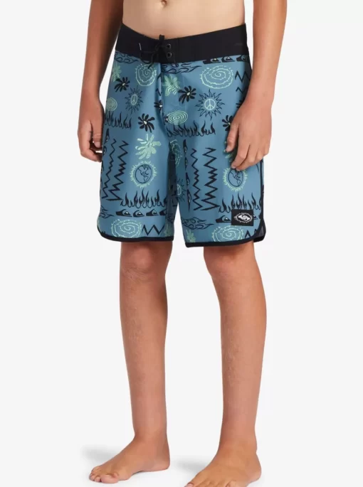 Boys Quiksilver Shorts | Boy'S 8-16 Surfsilk Radical Scallop 16 Boardshorts