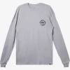 Mens Quiksilver Tees | Circled Script Long Sleeve T-Shirt