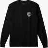 Mens Quiksilver Tees | Circled Script Long Sleeve T-Shirt