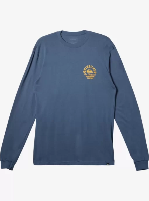 Mens Quiksilver Tees | Circled Script Long Sleeve T-Shirt