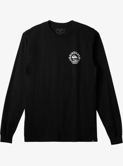 Mens Quiksilver Tees | Circled Script Long Sleeve T-Shirt