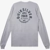 Mens Quiksilver Tees | Circled Script Long Sleeve T-Shirt