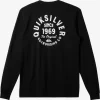 Mens Quiksilver Tees | Circled Script Long Sleeve T-Shirt