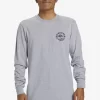 Mens Quiksilver Tees | Circled Script Long Sleeve T-Shirt
