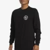 Mens Quiksilver Tees | Circled Script Long Sleeve T-Shirt