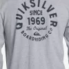Mens Quiksilver Tees | Circled Script Long Sleeve T-Shirt