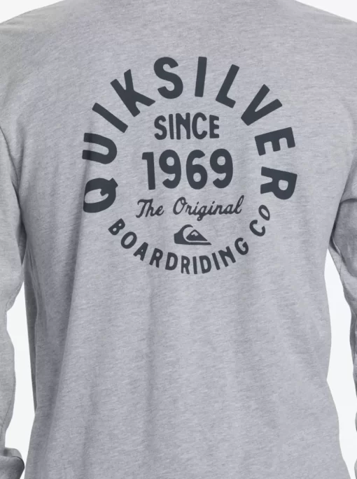 Mens Quiksilver Tees | Circled Script Long Sleeve T-Shirt