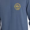 Mens Quiksilver Tees | Circled Script Long Sleeve T-Shirt