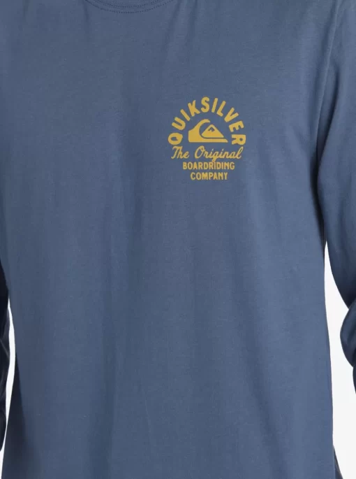 Mens Quiksilver Tees | Circled Script Long Sleeve T-Shirt