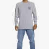 Mens Quiksilver Tees | Circled Script Long Sleeve T-Shirt