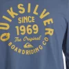 Mens Quiksilver Tees | Circled Script Long Sleeve T-Shirt