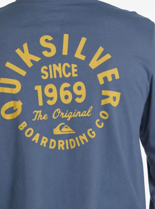 Mens Quiksilver Tees | Circled Script Long Sleeve T-Shirt