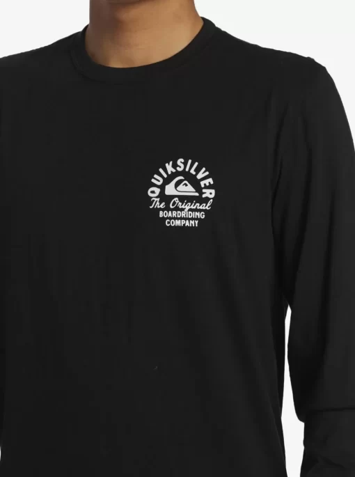 Mens Quiksilver Tees | Circled Script Long Sleeve T-Shirt