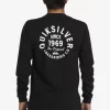Mens Quiksilver Tees | Circled Script Long Sleeve T-Shirt