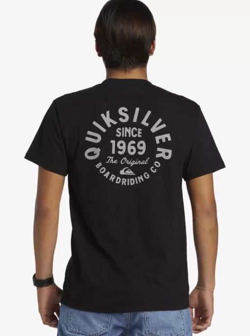 Mens Quiksilver Tees | Circled Script T-Shirt