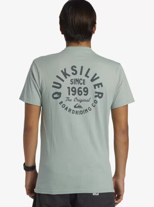 Mens Quiksilver Tees | Circled Script T-Shirt