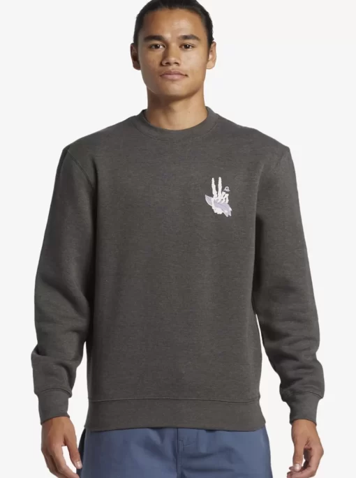 Mens Quiksilver Sweatshirts & Hoodies | E Peace Out Crew Neck Sweatshirt