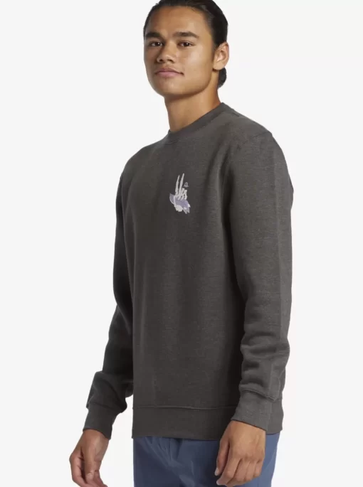 Mens Quiksilver Sweatshirts & Hoodies | E Peace Out Crew Neck Sweatshirt