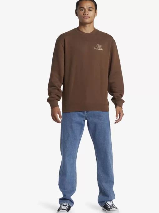 Mens Quiksilver Sweatshirts & Hoodies | E Peace Out Crew Neck Sweatshirt