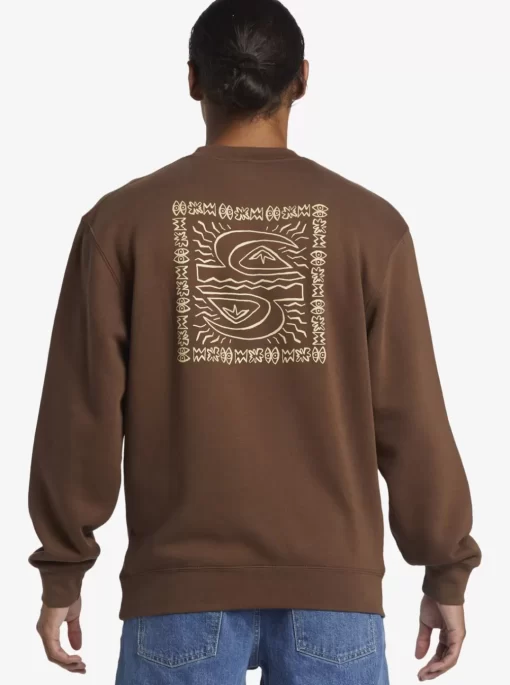 Mens Quiksilver Sweatshirts & Hoodies | E Peace Out Crew Neck Sweatshirt