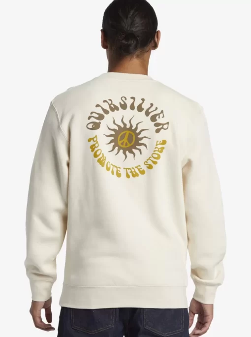 Mens Quiksilver Sweatshirts & Hoodies | E Peace Out Crew Neck Sweatshirt