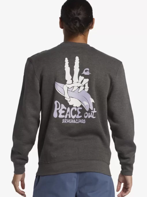Mens Quiksilver Sweatshirts & Hoodies | E Peace Out Crew Neck Sweatshirt