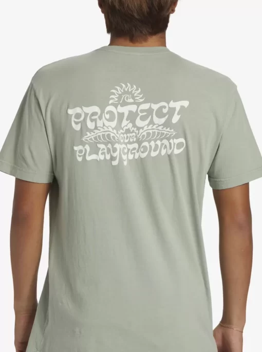 Mens Quiksilver Tees | Earthy Type T-Shirt