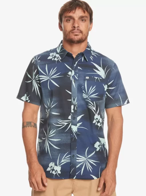 Mens Quiksilver Shirts & Polos | Fade Out Short Sleeve Shirt
