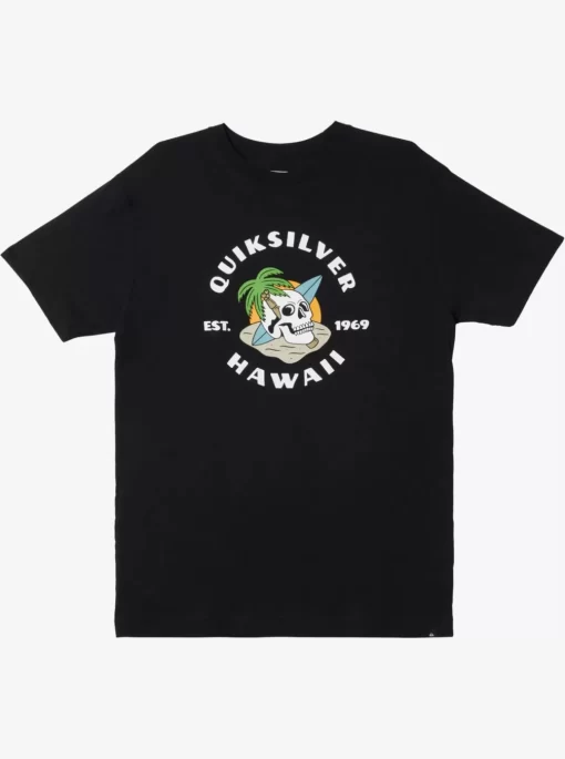 Mens Quiksilver Tees | Hawaii Palm And Skull T-Shirt