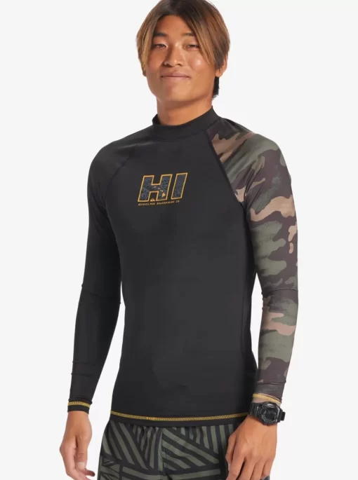 Mens Quiksilver Rashguards | Hi Island Rush Long Sleeve Upf 50 Rashguard