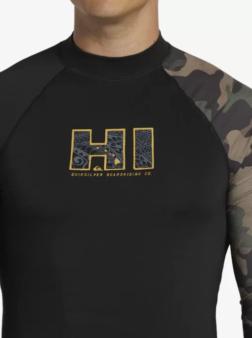 Mens Quiksilver Rashguards | Hi Island Rush Long Sleeve Upf 50 Rashguard