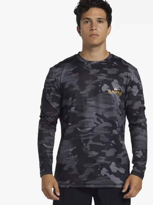 Mens Quiksilver Rashguards | Hi Royalty Surf Long Sleeve Upf 50 Surf T-Shirt