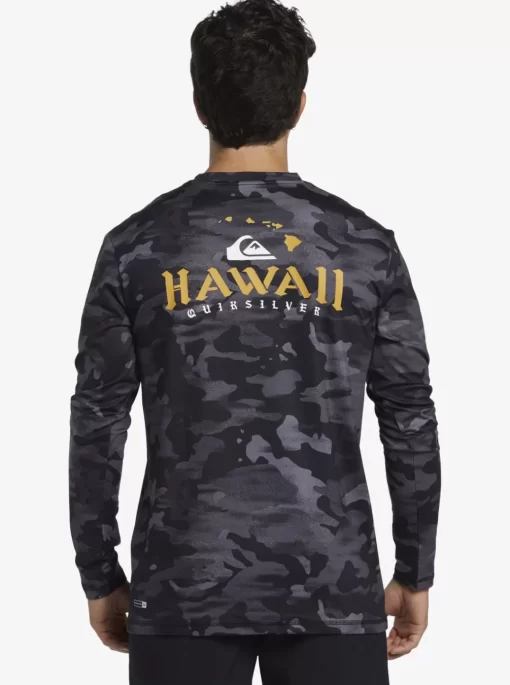 Mens Quiksilver Rashguards | Hi Royalty Surf Long Sleeve Upf 50 Surf T-Shirt