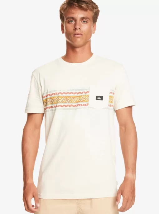 Mens Quiksilver Tees | Mesa Stripe Pocket T-Shirt