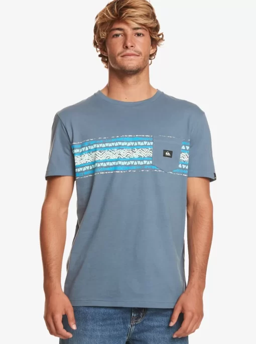 Mens Quiksilver Tees | Mesa Stripe Pocket T-Shirt