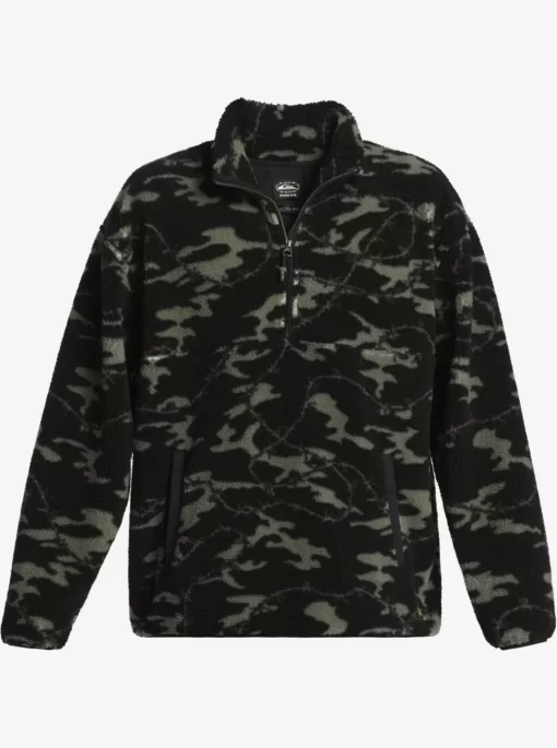 Mens Quiksilver Sweatshirts & Hoodies | Mikey Zip Sherpa Half-Zip Fleece