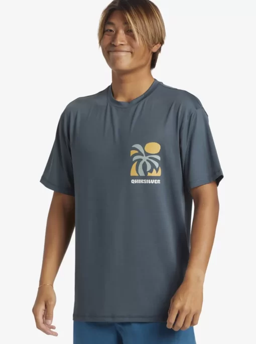 Mens Quiksilver Rashguards | Mix Session Upf 50 Short Sleeve Surf Tee