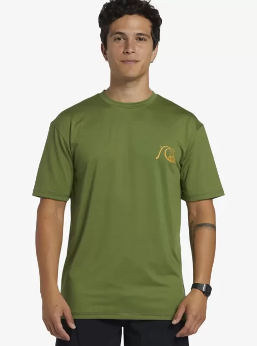 Mens Quiksilver Rashguards | Mix Session Upf 50 Short Sleeve Surf Tee
