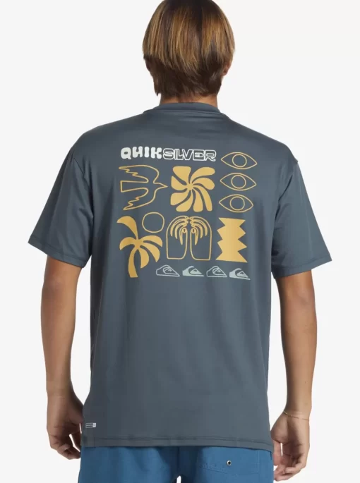 Mens Quiksilver Rashguards | Mix Session Upf 50 Short Sleeve Surf Tee