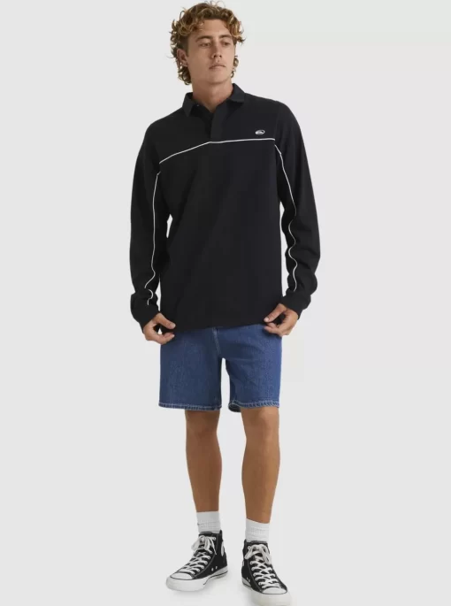 Mens Quiksilver Shirts & Polos | Modular Rugby Polo Knit