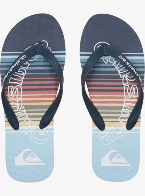 Mens Quiksilver Sandals | Molokai Word Flip-Flops
