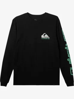 Mens Quiksilver Tees | Omni Logo Long Sleeve T-Shirt