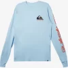 Mens Quiksilver Tees | Omni Logo Long Sleeve T-Shirt