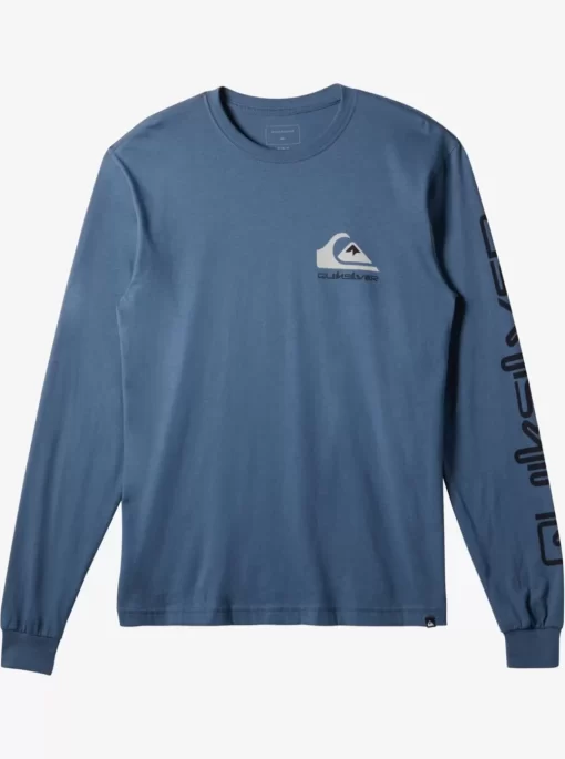 Mens Quiksilver Tees | Omni Logo Long Sleeve T-Shirt