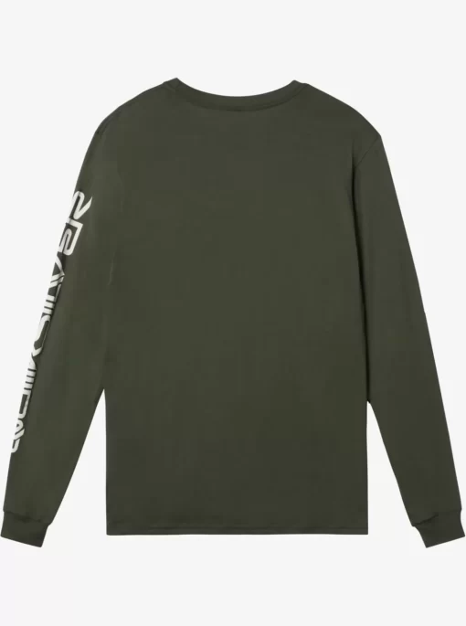 Mens Quiksilver Tees | Omni Logo Long Sleeve T-Shirt