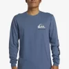 Mens Quiksilver Tees | Omni Logo Long Sleeve T-Shirt