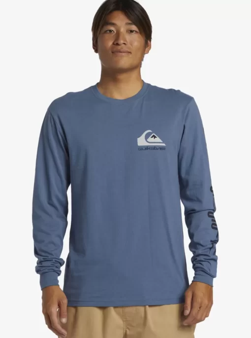 Mens Quiksilver Tees | Omni Logo Long Sleeve T-Shirt