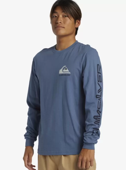 Mens Quiksilver Tees | Omni Logo Long Sleeve T-Shirt
