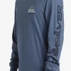 Mens Quiksilver Tees | Omni Logo Long Sleeve T-Shirt